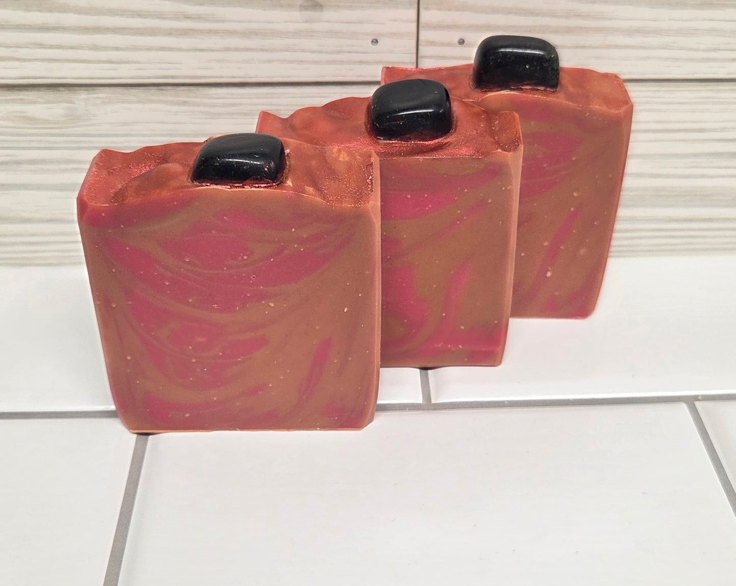 π§Ό Chakra Soaps β Handmade Soaps with Genuine Crystals (Single bars)