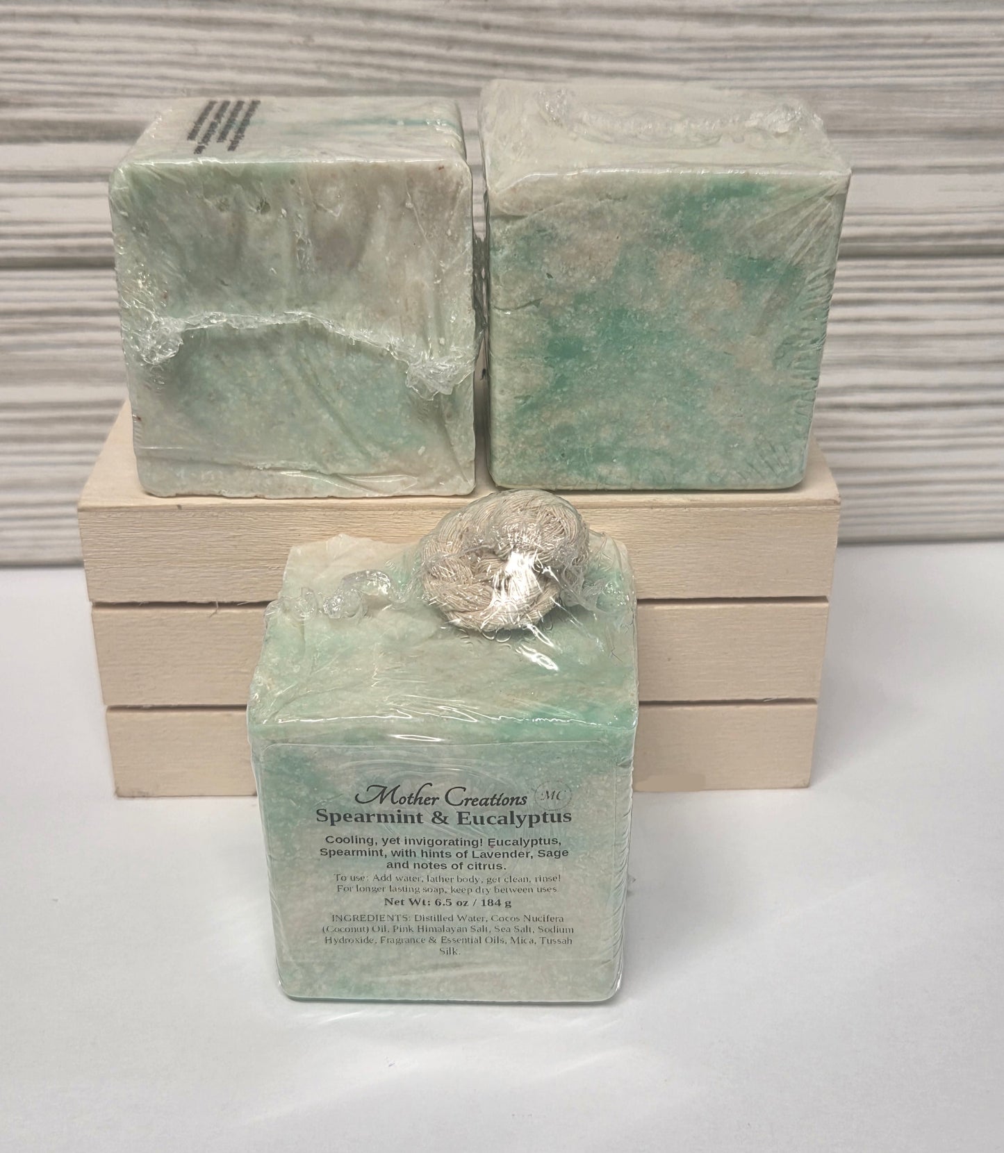 🌿Spearmint & Eucalyptus Salt Soap (With our Without a rope!)