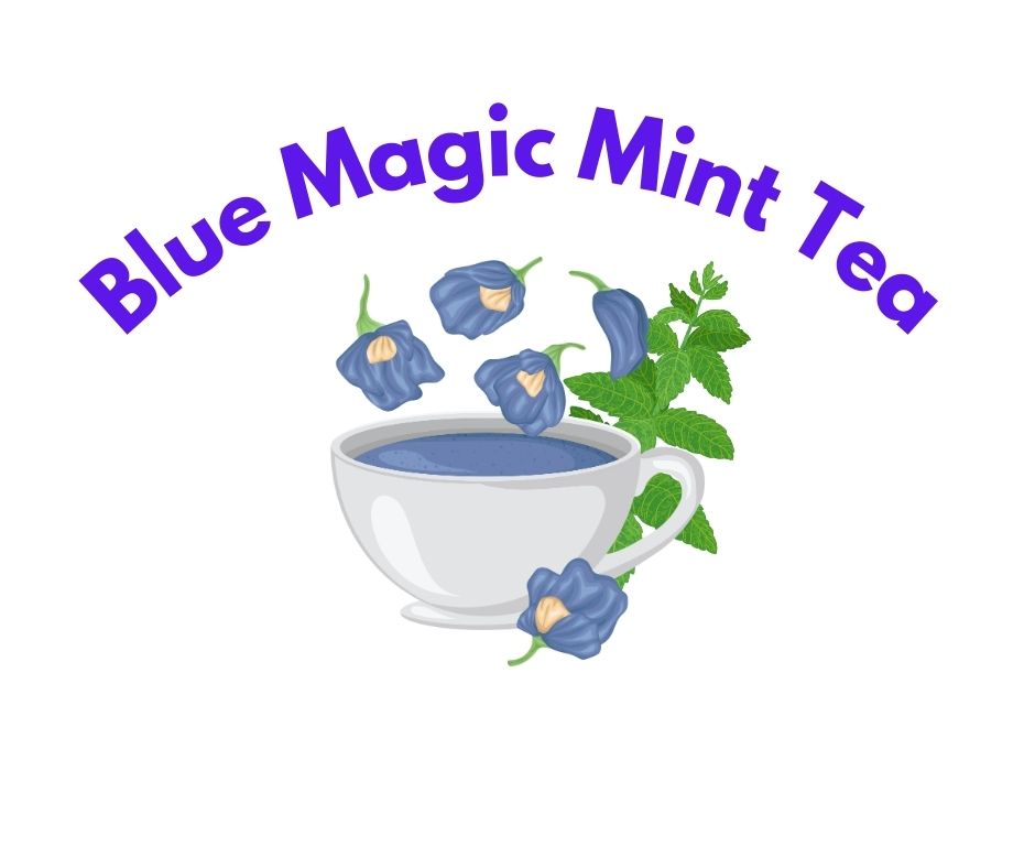 🦋✨Blue Magic Mint Herbal Tea - Caffeine Free✨🌈