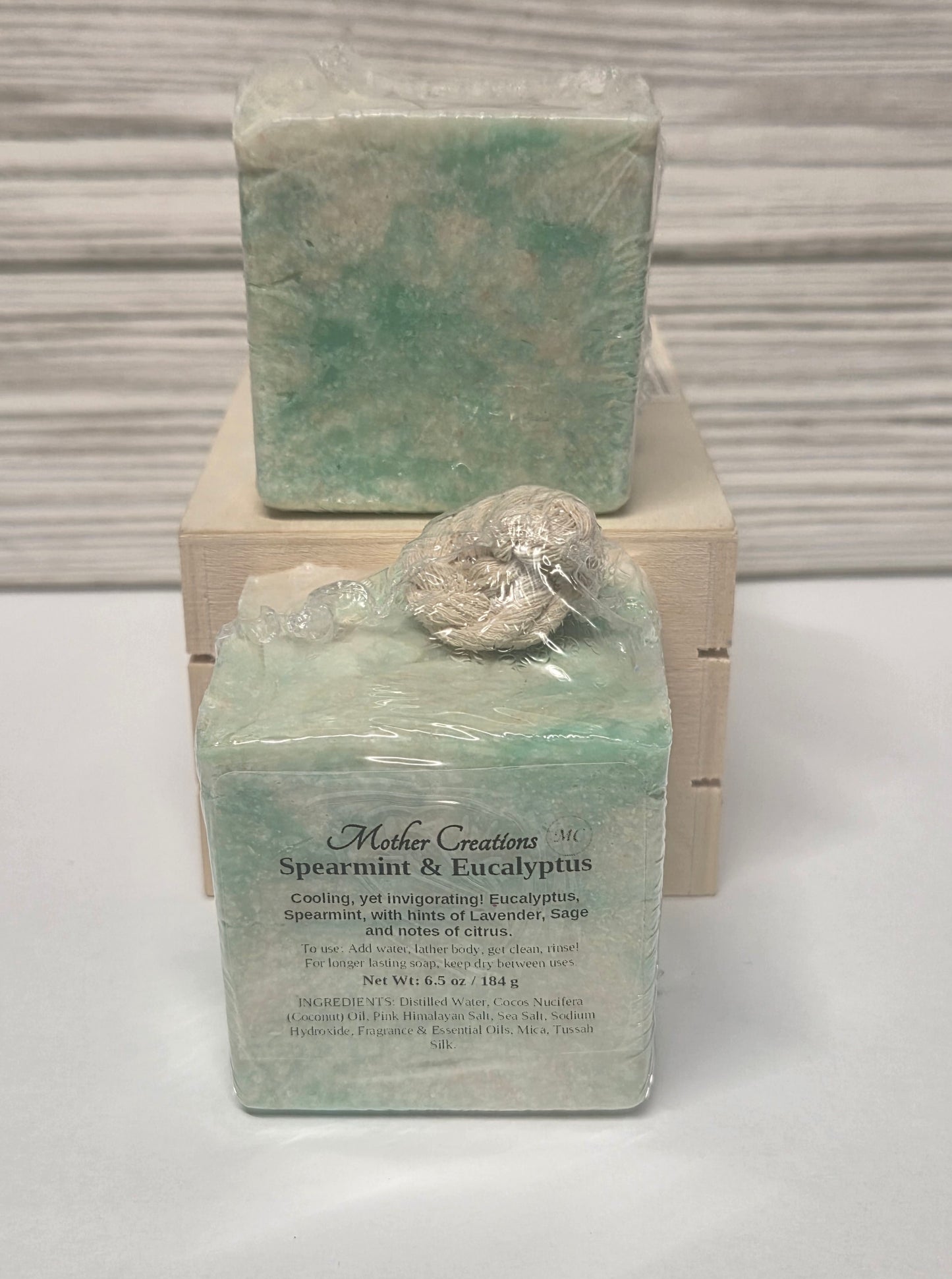 🌿Spearmint & Eucalyptus Salt Soap (With our Without a rope!)