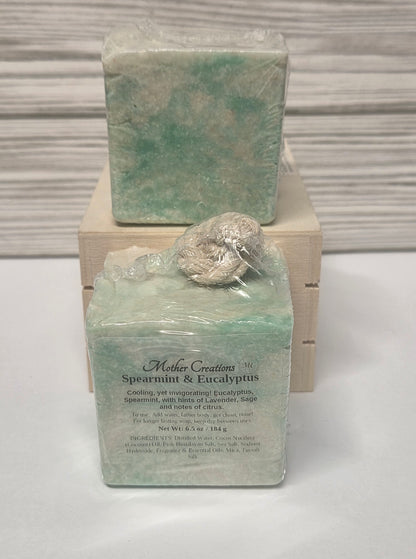 🌿Spearmint & Eucalyptus Salt Soap (With our Without a rope!)