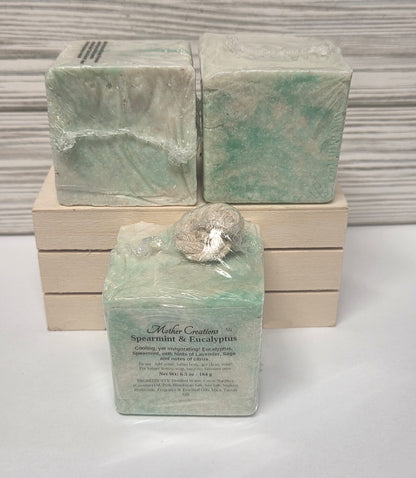 🌿Spearmint & Eucalyptus Salt Soap (With our Without a rope!)