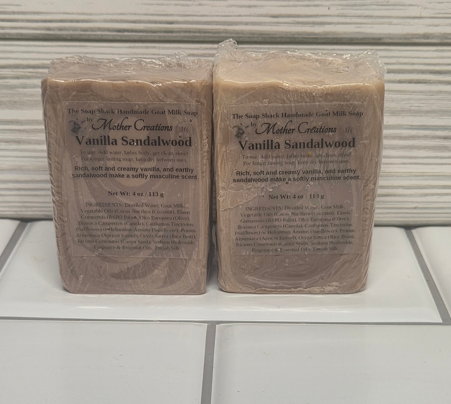 🌿 Vanilla & Sandalwood Goat Milk Soap
