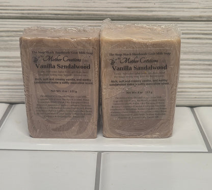 🌿 Vanilla & Sandalwood Goat Milk Soap