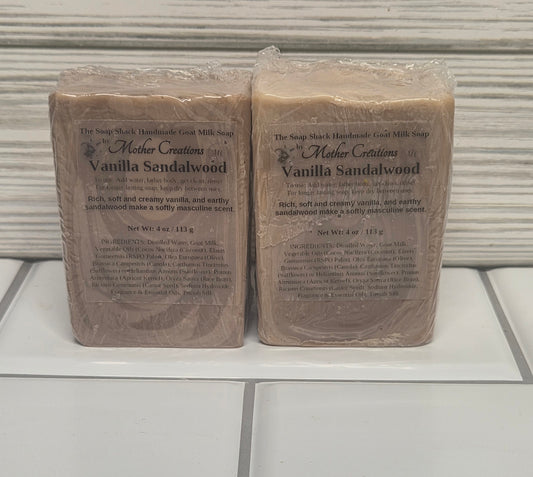 🌿 Vanilla & Sandalwood Goat Milk Soap