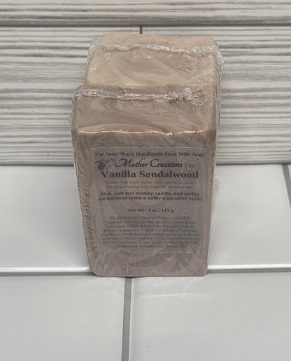 🌿 Vanilla & Sandalwood Goat Milk Soap